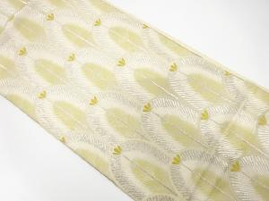 アンティーク　松青海波模様織り出し袋帯(材料)